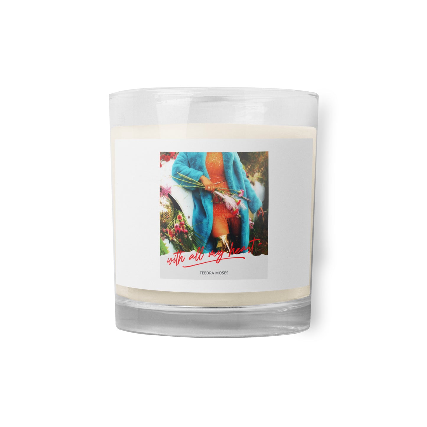 With All My Heart Glass Jar Soy Wax Candle